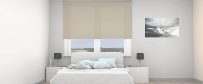 Rullegardin 140 x 175 cm sand transparent 